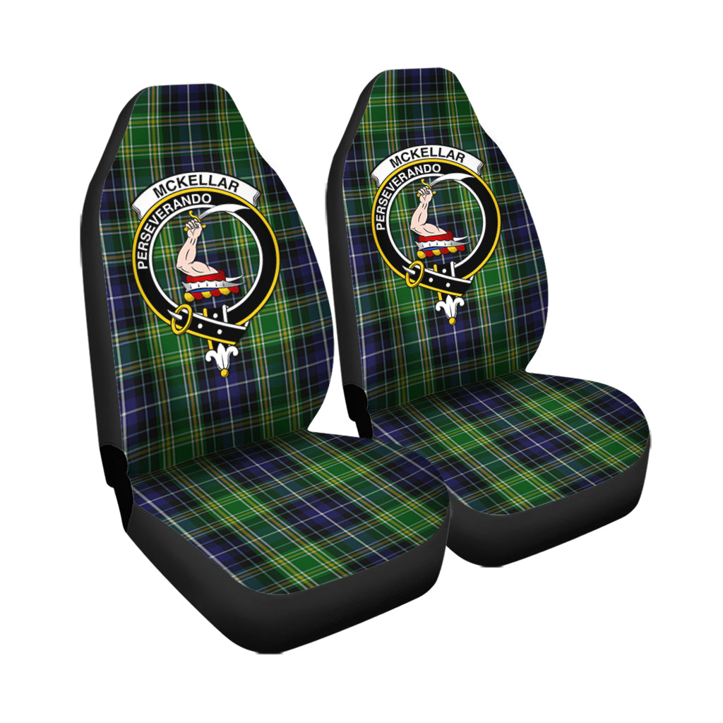 McKellar Tartan Car Seat Cover with Family Crest - Tartanvibesclothing