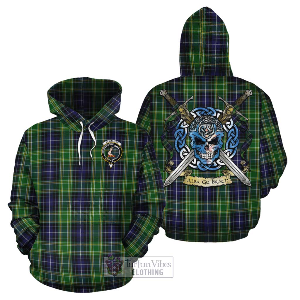 McKellar Tartan Cotton Hoodie with Family Crest Celtic Skull Style Zip Hoodie - Tartan Vibes Clothing