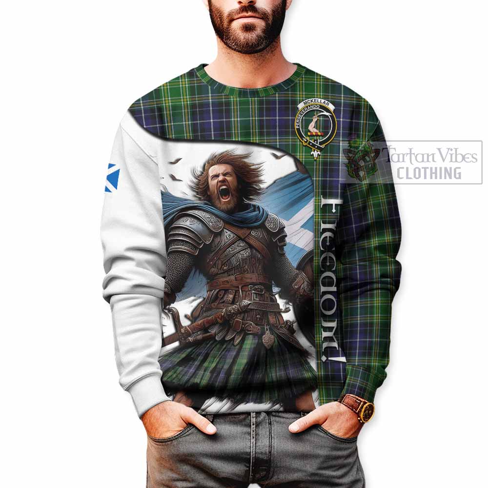 McKellar Crest Tartan Sweatshirt Inspired by the Freedom of Scottish Warrior - Tartan Vibes Clothing