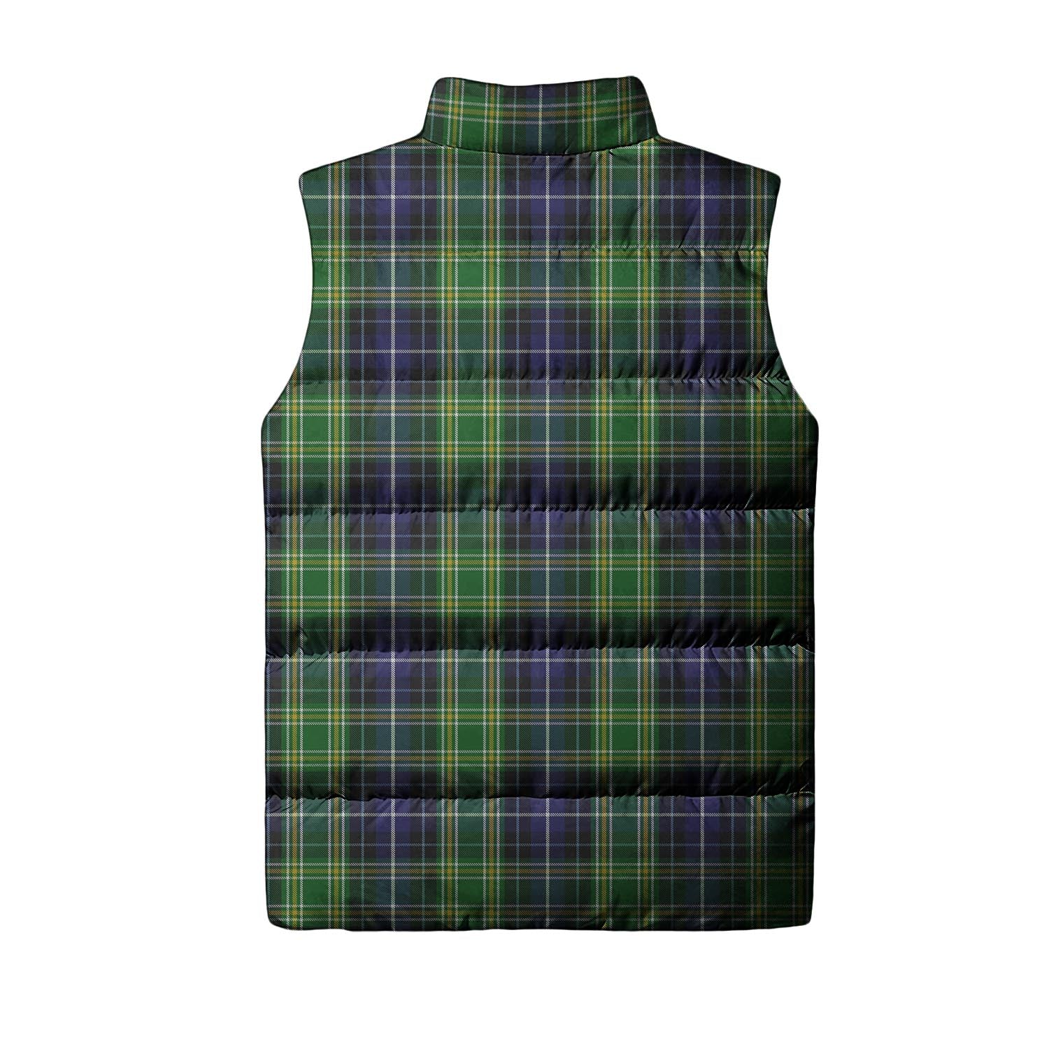 McKellar Tartan Sleeveless Puffer Jacket with Family Crest - Tartanvibesclothing