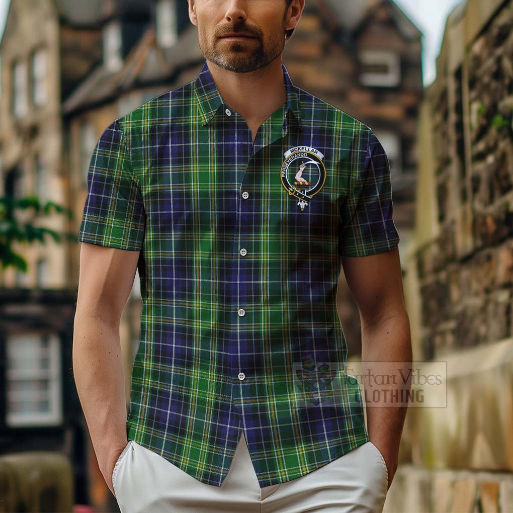 McKellar Tartan Hawaiian Shirt with Family Crest Celtic Skull Style - Tartan Vibes Clothing