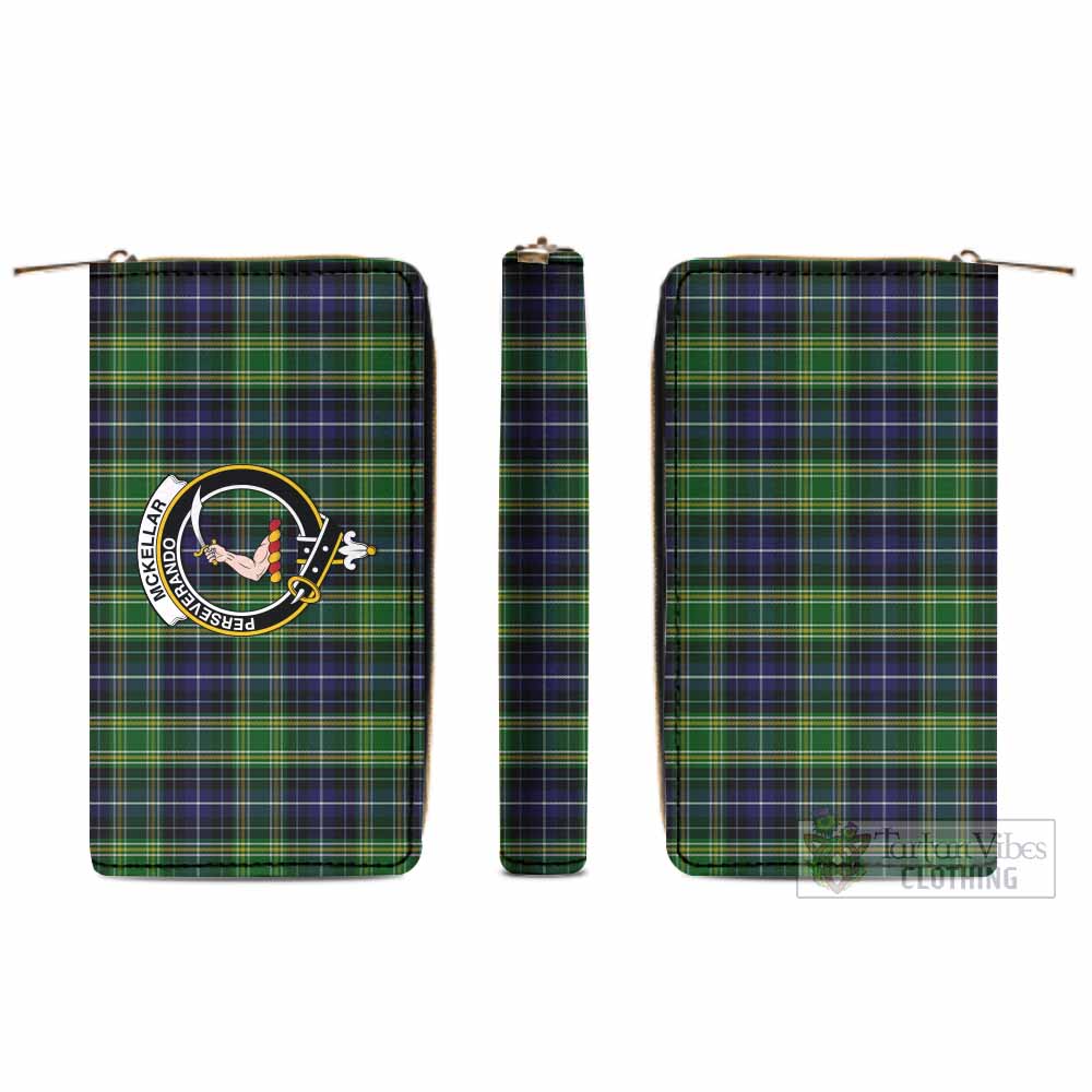McKellar Tartan Women's Leather Wallet with Family Crest - Tartan Vibes Clothing