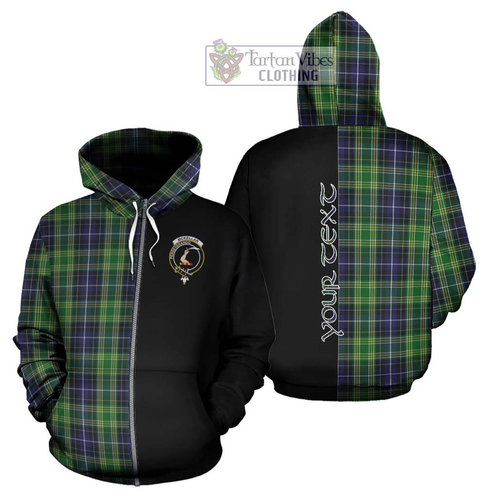 McKellar Tartan Hoodie with Family Crest and Half Of Me Style - Tartan Vibes Clothing