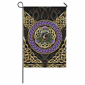 McKellar Clan Crest Garden Flag Celtic Scottish Thistle 59 × 35 in (150 × 89 cm) - Tartan Vibes Clothing