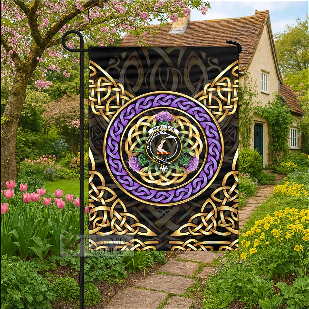McKellar Clan Crest Garden Flag Celtic Scottish Thistle - Tartan Vibes Clothing