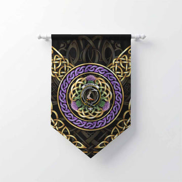 McKellar Clan Crest Gonfalon Celtic Scottish Thistle Chevron - Tartan Vibes Clothing