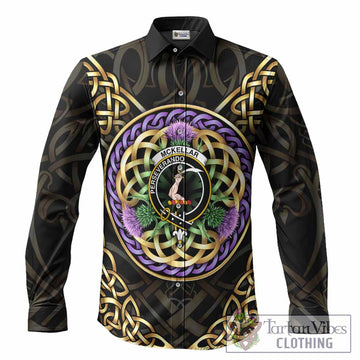 McKellar Clan Crest Long Sleeve Button Shirts Celtic Scottish Thistle Men's Shirt S - Tartan Vibes Clothing