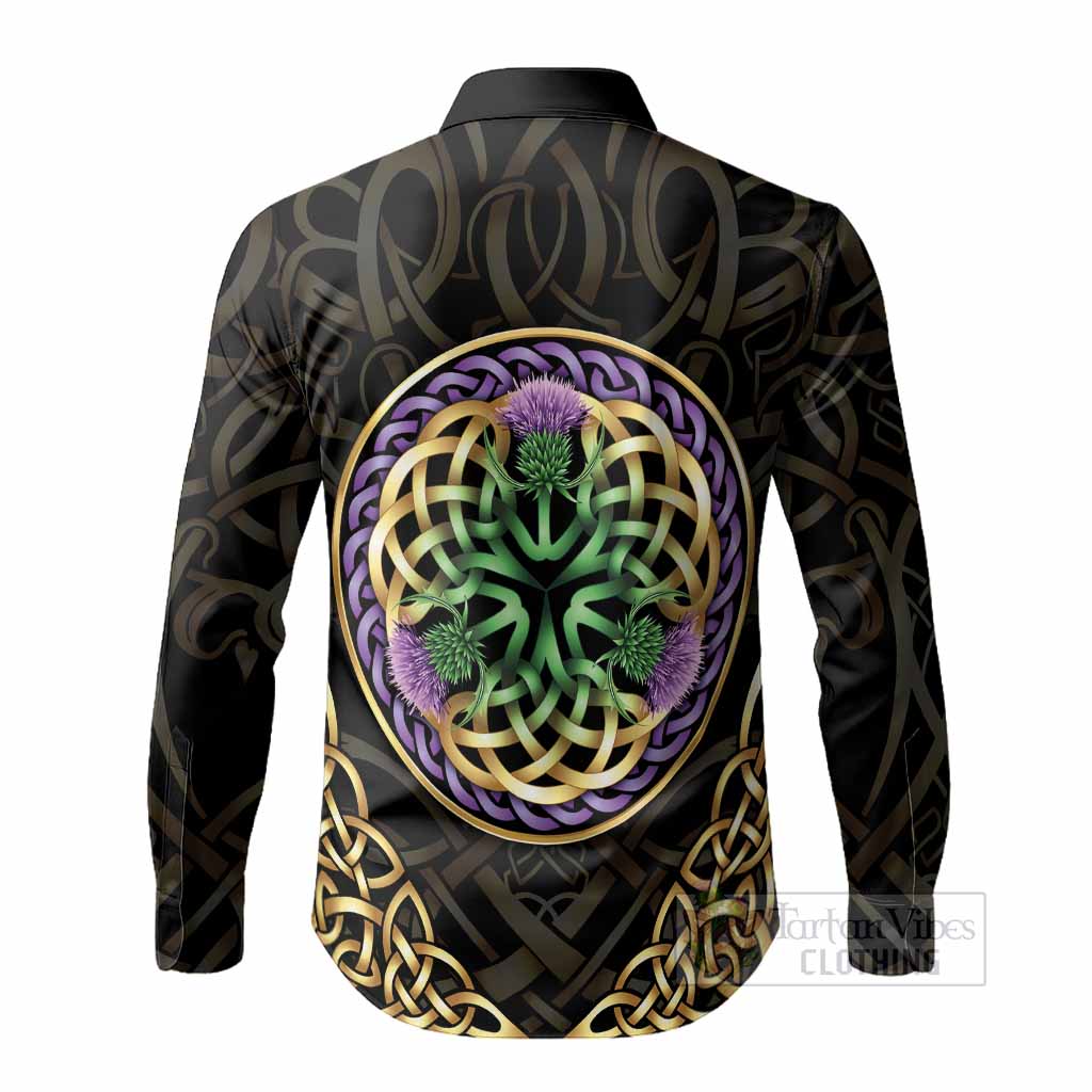 McKellar Clan Crest Long Sleeve Button Shirts Celtic Scottish Thistle - Tartan Vibes Clothing