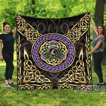 McKellar Clan Crest Premium Quilt Celtic Scottish Thistle - Tartan Vibes Clothing