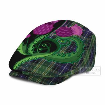 McKellar Tartan Flat Cap, Jeff Cap Traditional Scottish Thistle - Tartan Vibes Clothing