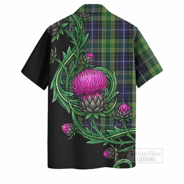 McKellar Tartan Hawaiian Shirt Resilient Scottish Thistle - Tartan Vibes Clothing