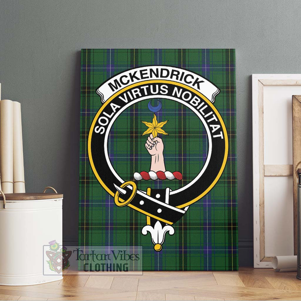 McKendrick Tartan Canvas Print Wall Art with Family Crest Without Frame - Tartan Vibes Clothing