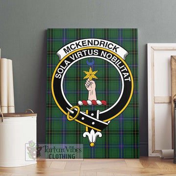 McKendrick Tartan Canvas Print Wall Art with Family Crest