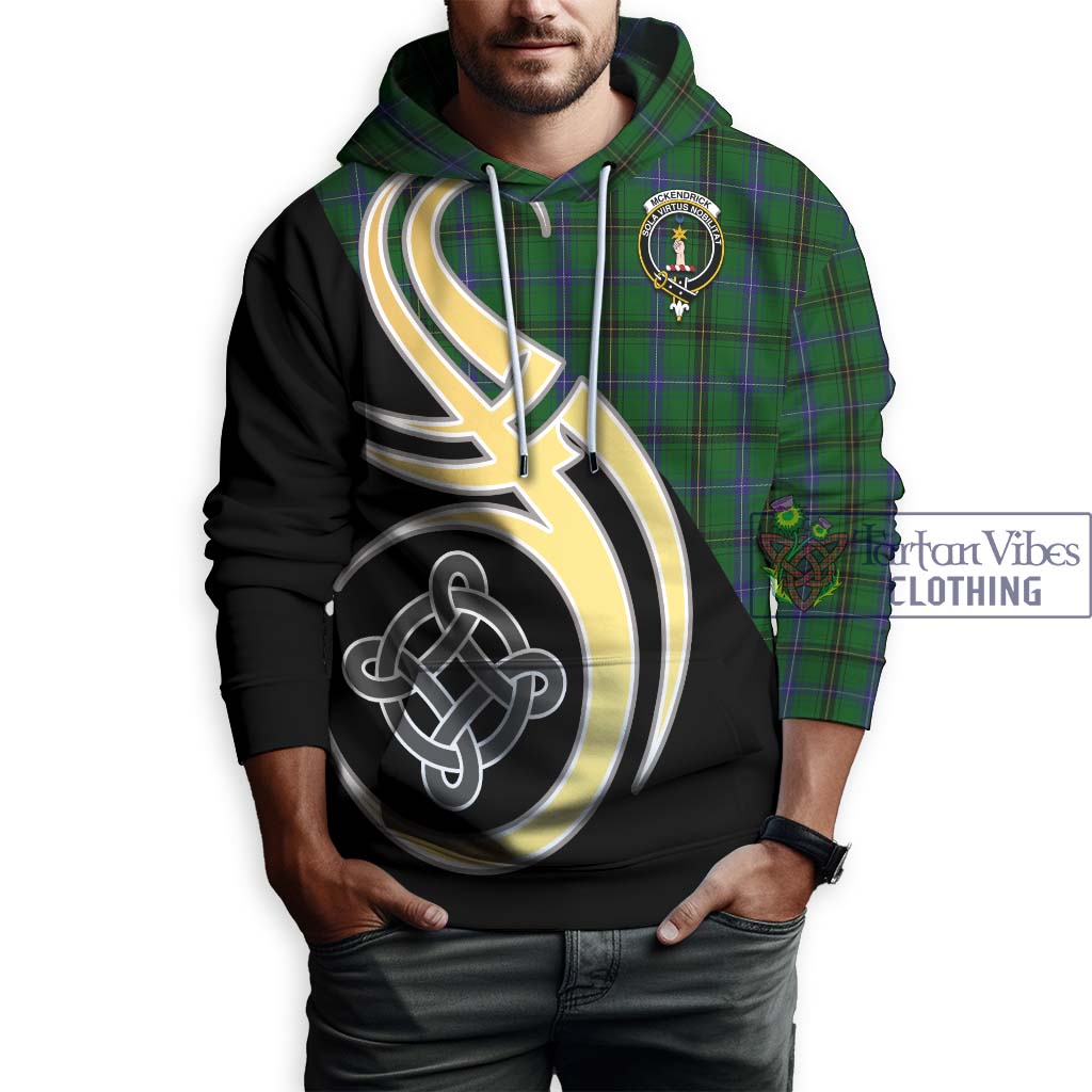 McKendrick Tartan Hoodie with Family Crest and Celtic Symbol Style Zip Hoodie - Tartan Vibes Clothing