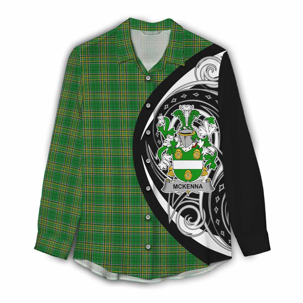 McKenna Irish Clan Women's Casual Shirt Celtic Circle Style Female - Tartan Vibes Clothing