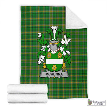 McKenna Irish Clan Tartan Blanket with Coat of Arms X-Large 59 x 79 inches 150 x 200 cm - Tartan Vibes Clothing