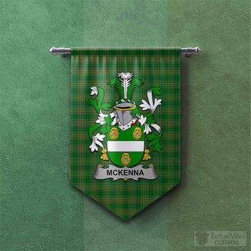 McKenna Irish Clan Tartan Gonfalon, Tartan Banner with Coat of Arms Chevron - Tartan Vibes Clothing