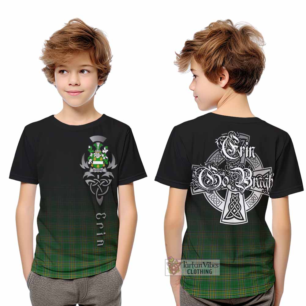 McKenna Irish Clan Kid T-Shirt with Coat of Arms Erin Go Bragh Celtic Inspired - Tartan Vibes Clothing