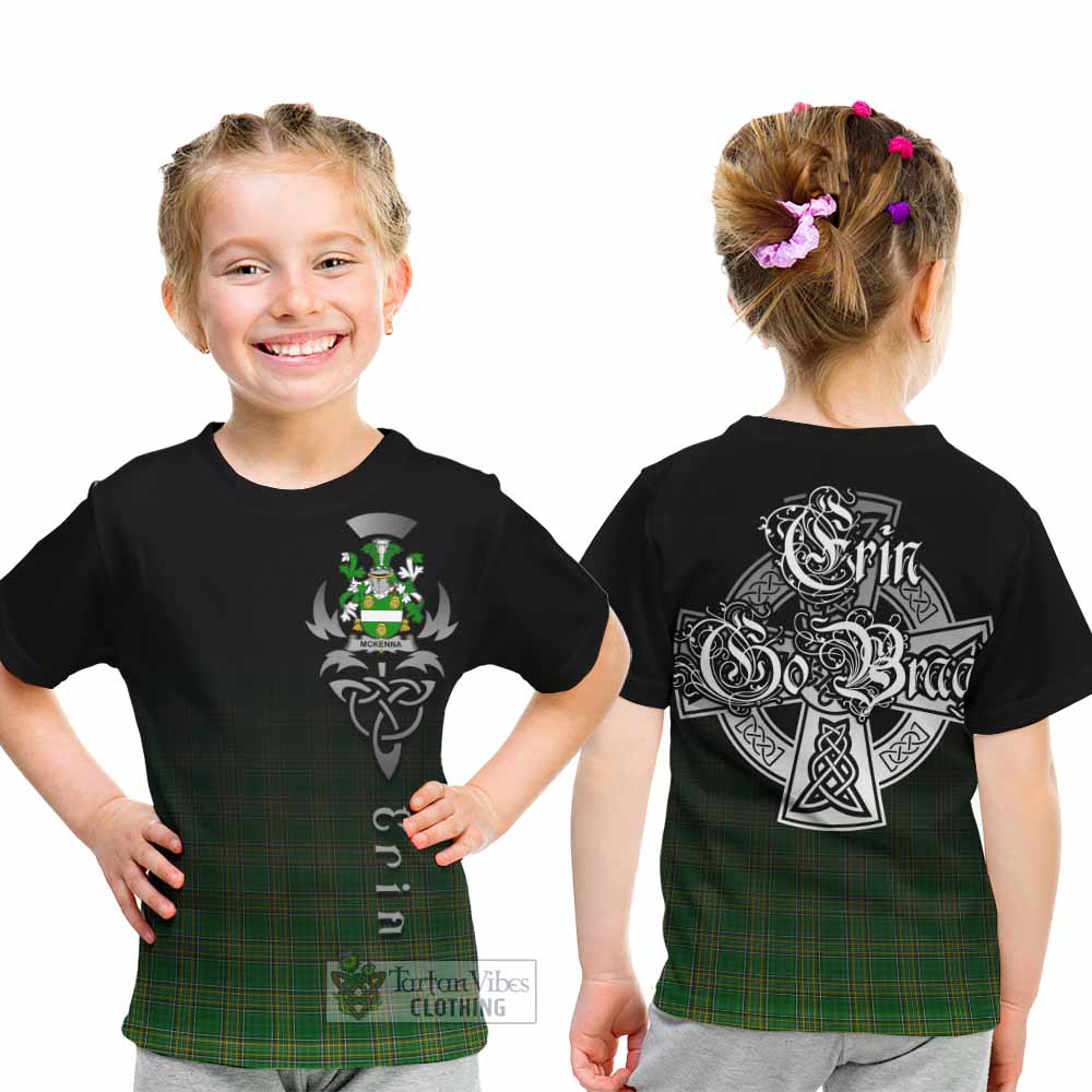 McKenna Irish Clan Kid T-Shirt with Coat of Arms Erin Go Bragh Celtic Inspired - Tartan Vibes Clothing