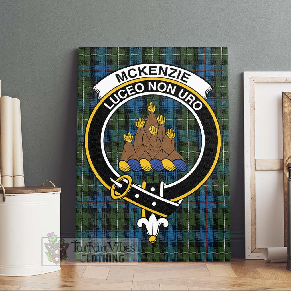 Mckenzie Tartan Canvas Print Wall Art with Family Crest Without Frame - Tartan Vibes Clothing