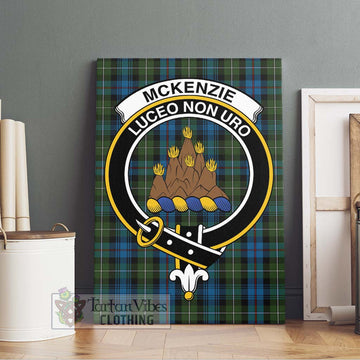 Mckenzie Tartan Canvas Print Wall Art with Family Crest