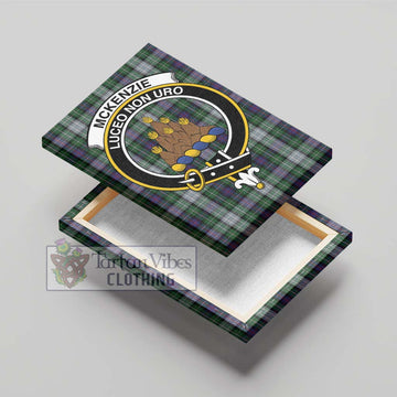 Mckenzie Dress Tartan Canvas Print Wall Art with Family Crest