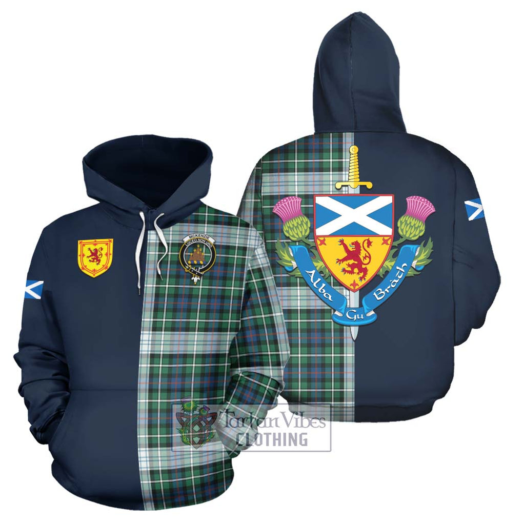 Tartan Vibes Clothing Mckenzie Dress Ancient Tartan Hoodie with Scottish Lion Royal Arm Half Style