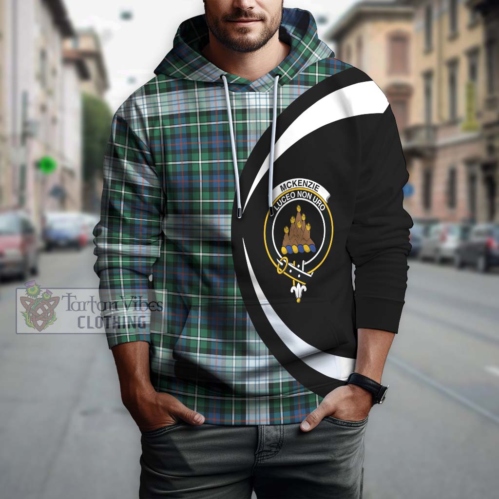 Mckenzie Dress Ancient Tartan Hoodie with Family Crest Circle Style Zip Hoodie - Tartan Vibes Clothing