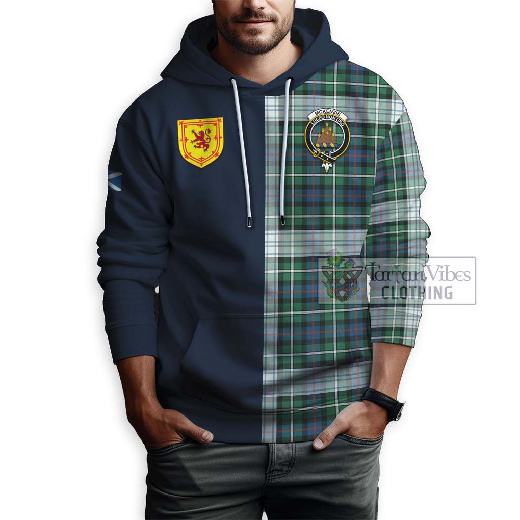 Tartan Vibes Clothing Mckenzie Dress Ancient Tartan Hoodie with Scottish Lion Royal Arm Half Style