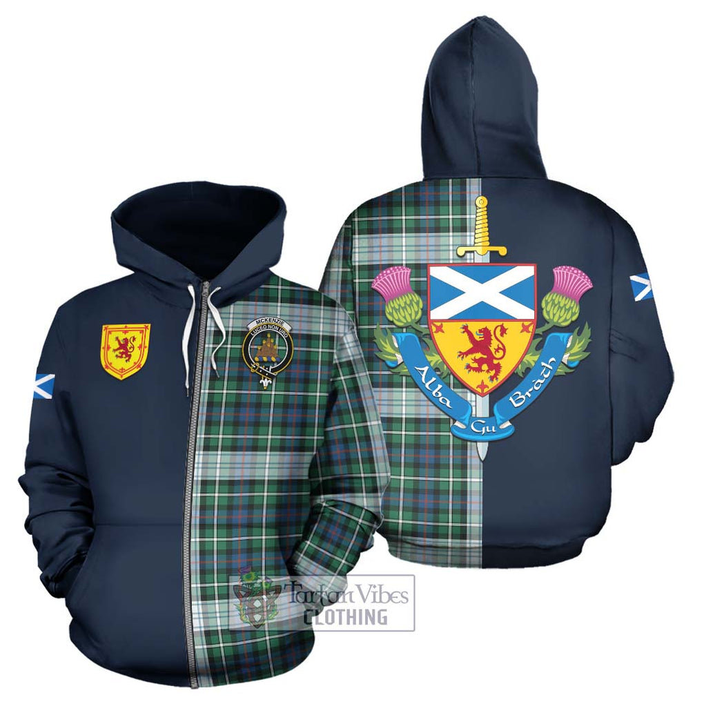 Tartan Vibes Clothing Mckenzie Dress Ancient Tartan Hoodie with Scottish Lion Royal Arm Half Style