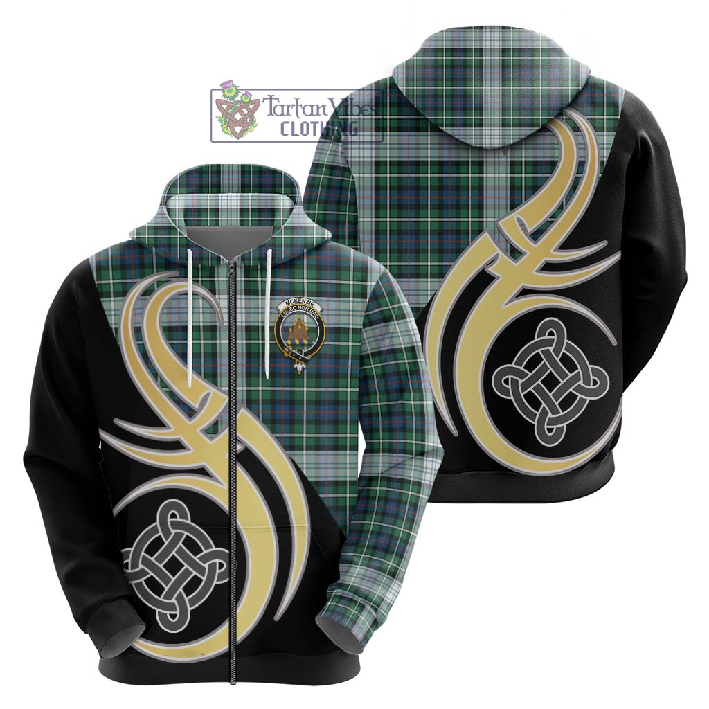 Mckenzie Dress Ancient Tartan Hoodie with Family Crest and Celtic Symbol Style - Tartan Vibes Clothing