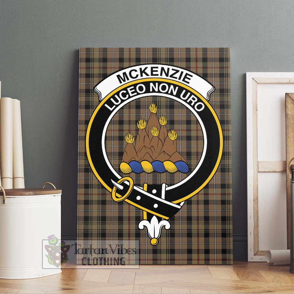 Mckenzie Hunting Tartan Canvas Print Wall Art with Family Crest Without Frame - Tartan Vibes Clothing