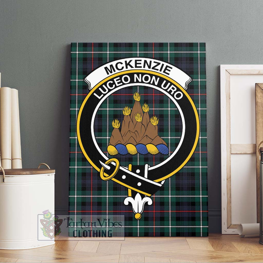 Mckenzie Modern Tartan Canvas Print Wall Art with Family Crest Without Frame - Tartan Vibes Clothing