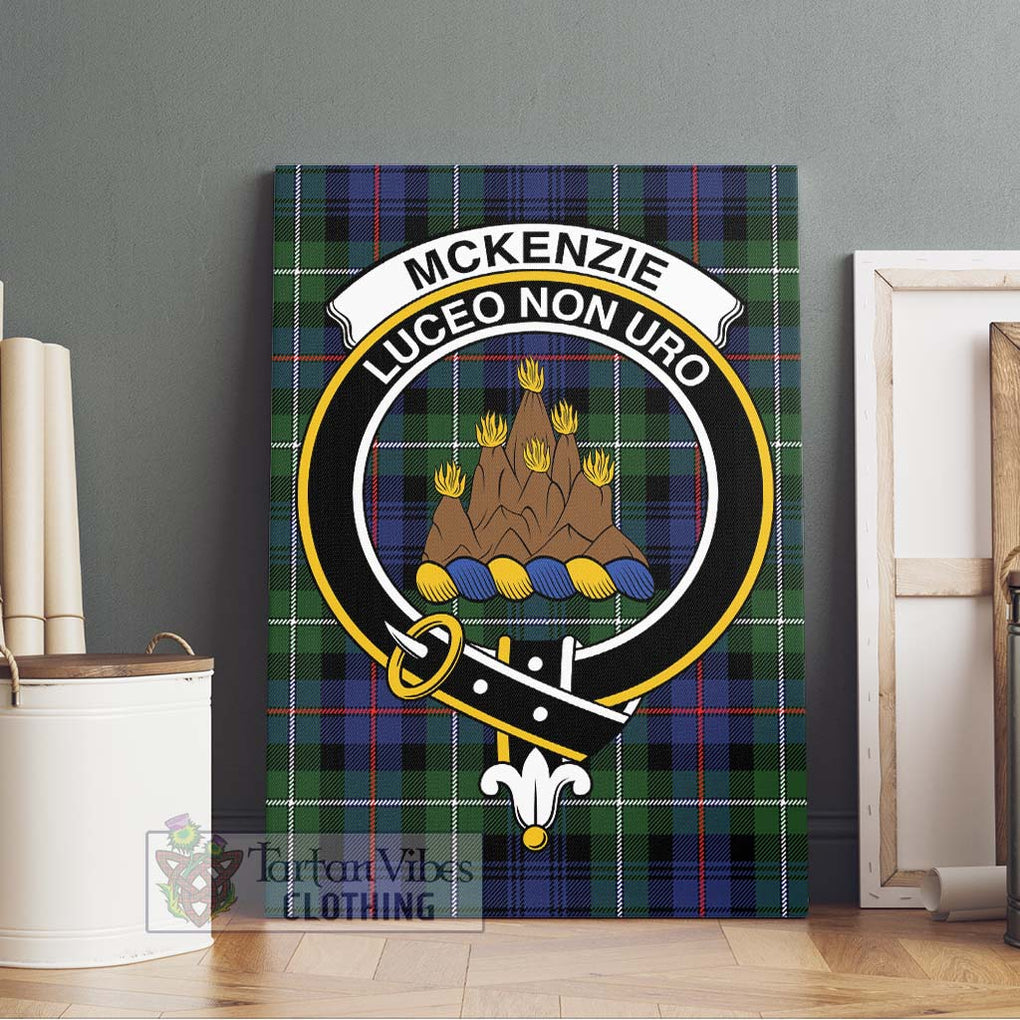 Tartan Vibes Clothing Mckenzie Modern #2 Tartan Canvas Print Wall Art with Family Crest