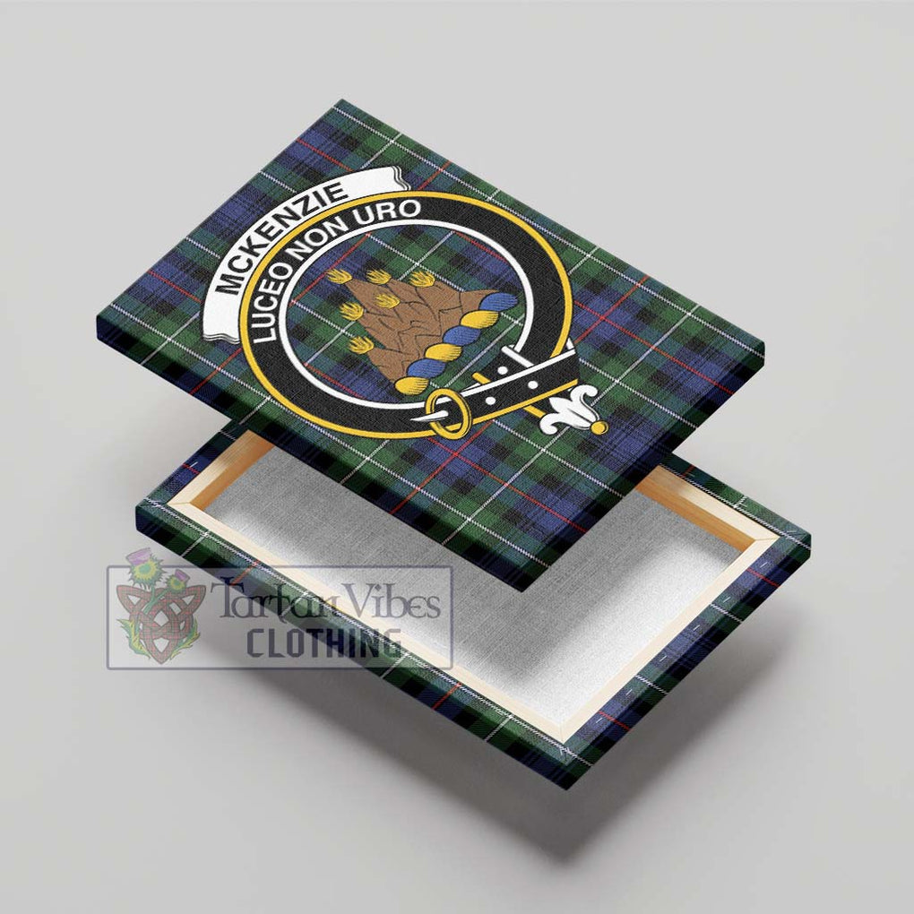 Tartan Vibes Clothing Mckenzie Modern #2 Tartan Canvas Print Wall Art with Family Crest