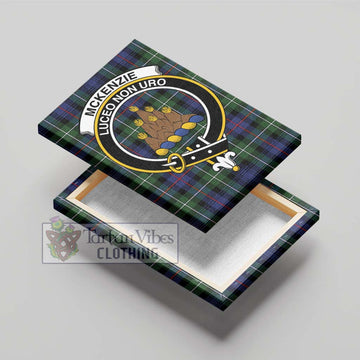 Mckenzie Modern #2 Tartan Canvas Print Wall Art with Family Crest