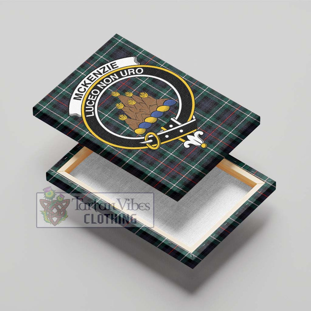 Mckenzie Modern Tartan Canvas Print Wall Art with Family Crest - Tartan Vibes Clothing