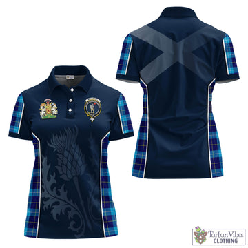 McKerrell Tartan Women's Polo Shirt with Family Crest and Scottish Thistle Vibes Sport Style Women - Tartan Vibes Clothing