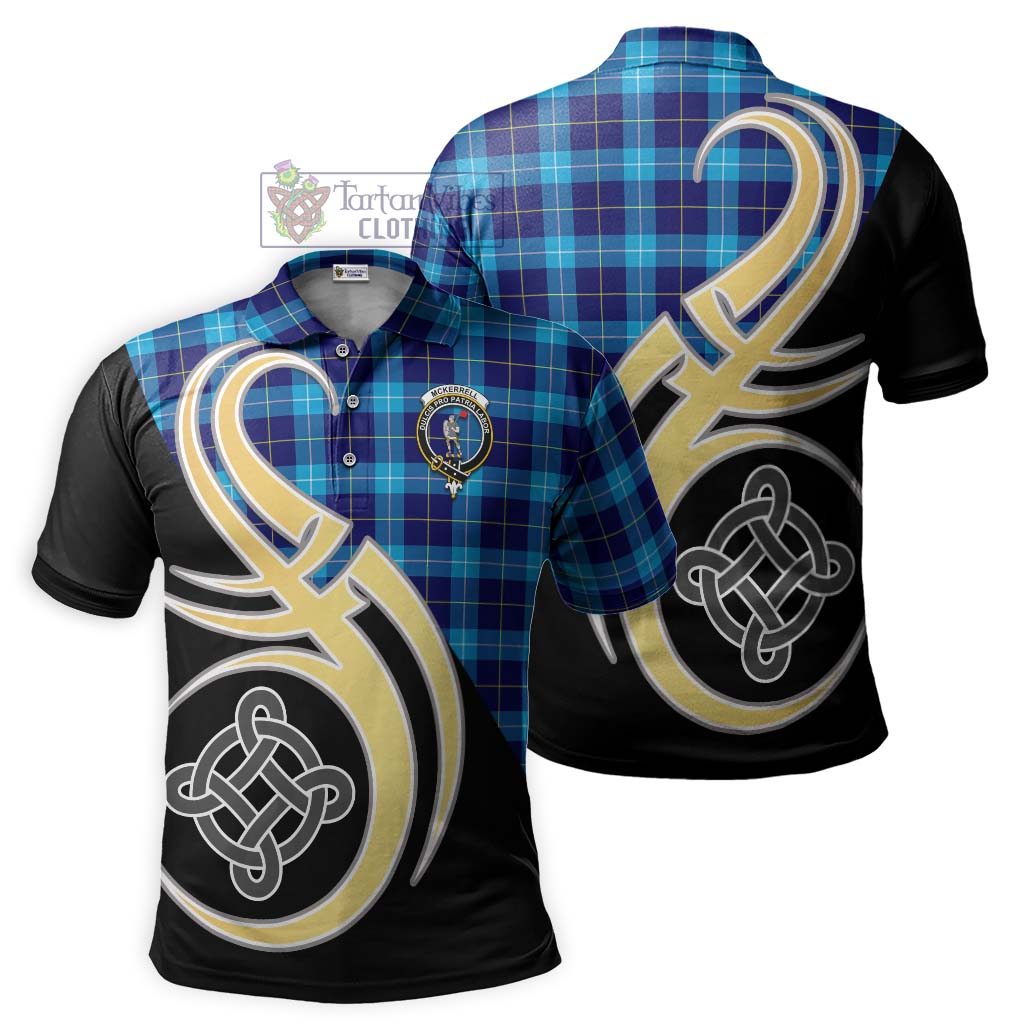 Tartan Vibes Clothing McKerrell Tartan Polo Shirt with Family Crest and Celtic Symbol Style