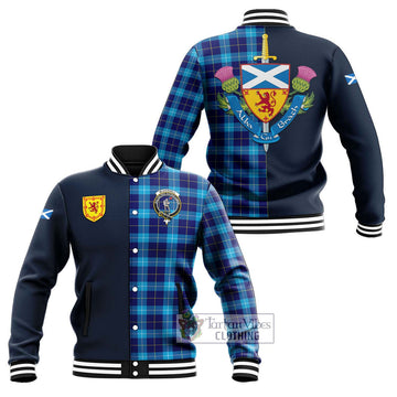 McKerrell Tartan Baseball Jacket Alba with Scottish Lion Royal Arm Half Style Unisex - Tartan Vibes Clothing