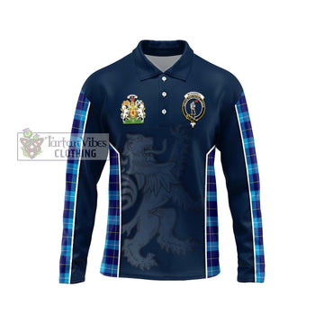 McKerrell Tartan Long Sleeve Polo Shirt with Family Crest and Lion Rampant Vibes Sport Style Unisex - Tartan Vibes Clothing