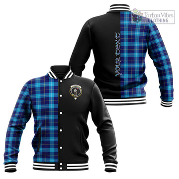 McKerrell Tartan Baseball Jacket with Family Crest and Half Of Me Style Unisex - Tartan Vibes Clothing