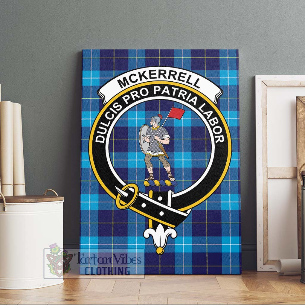 McKerrell Tartan Canvas Print Wall Art with Family Crest Without Frame - Tartan Vibes Clothing