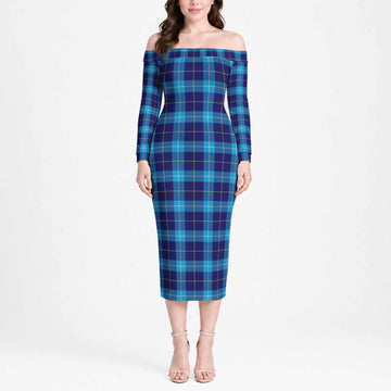 McKerrell Tartan Off Shoulder Lady Dress Women's Dress - Tartan Vibes Clothing