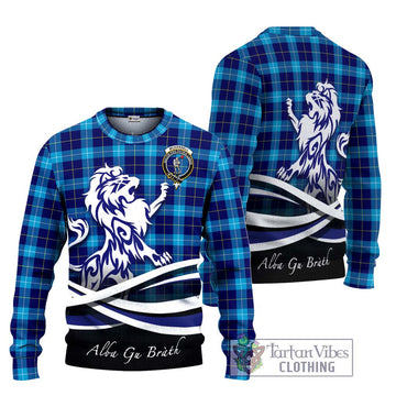 McKerrell Tartan Ugly Sweater with Alba Gu Brath Regal Lion Emblem Unisex - Tartan Vibes Clothing