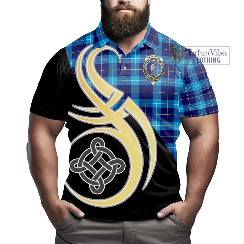 Tartan Vibes Clothing McKerrell Tartan Polo Shirt with Family Crest and Celtic Symbol Style