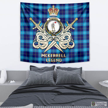 McKerrell Tartan Tapestry with Clan Crest and the Golden Sword of Courageous Legacy - Tartan Vibes Clothing