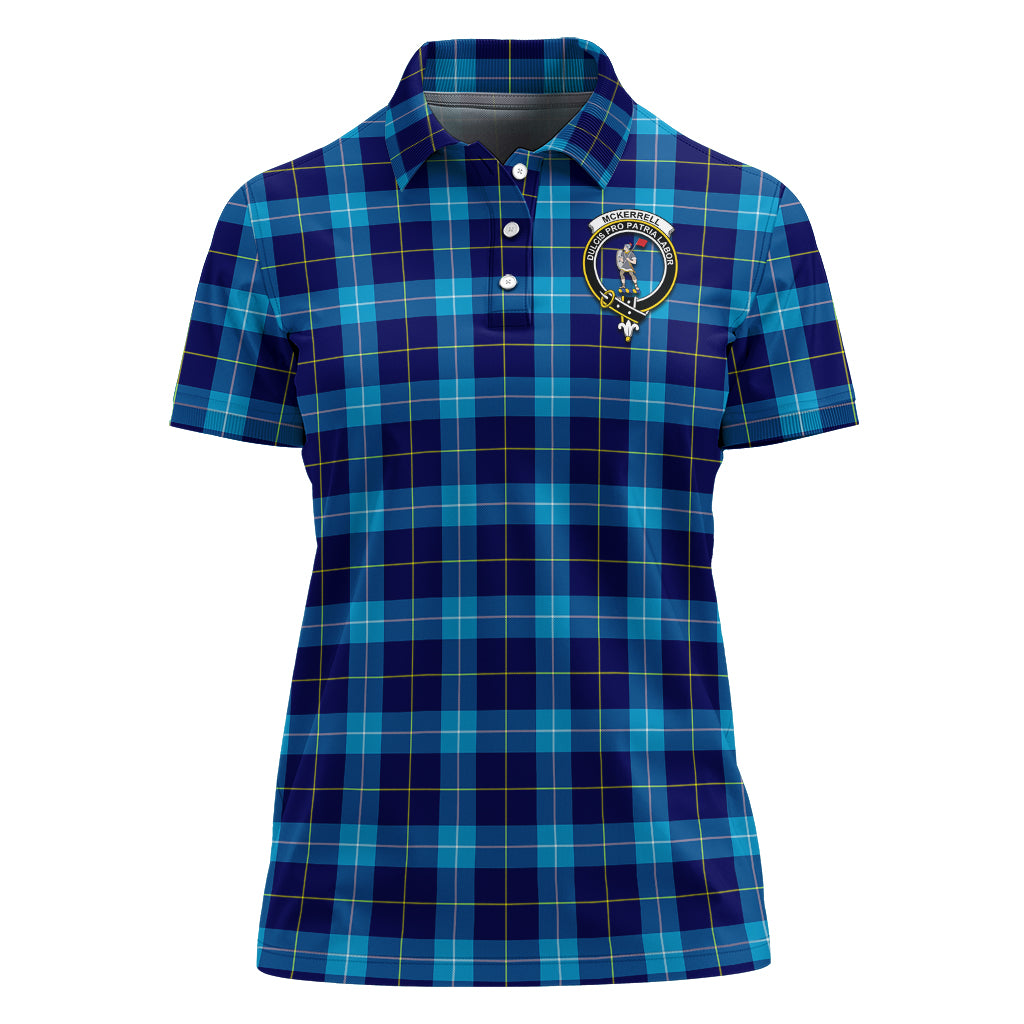 McKerrell Tartan Polo Shirt with Family Crest For Women - Tartan Vibes Clothing