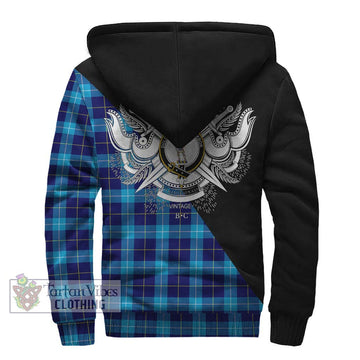 McKerrell Tartan Sherpa Hoodie with Family Crest and Military Logo Style - Tartan Vibes Clothing