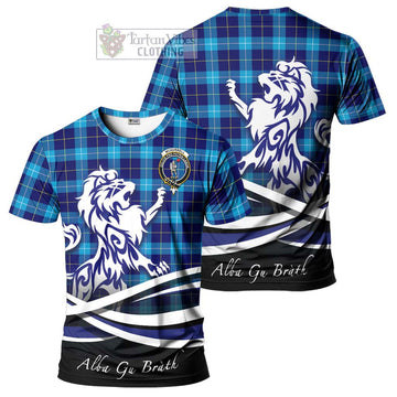 McKerrell Tartan Cotton T-shirt with Alba Gu Brath Regal Lion Emblem Women's Shirt - Tartan Vibes Clothing